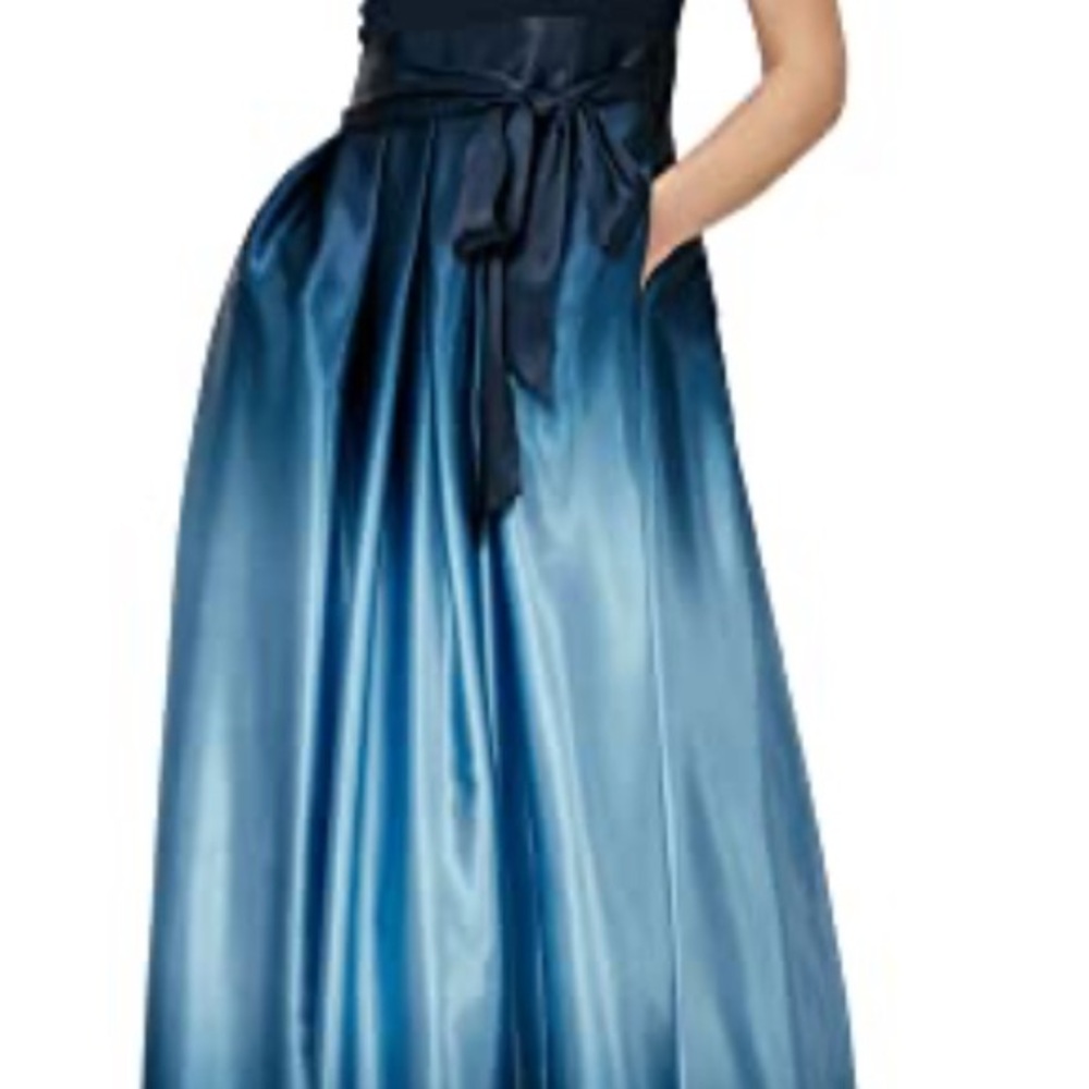 Elegant Blue Satin Gown
